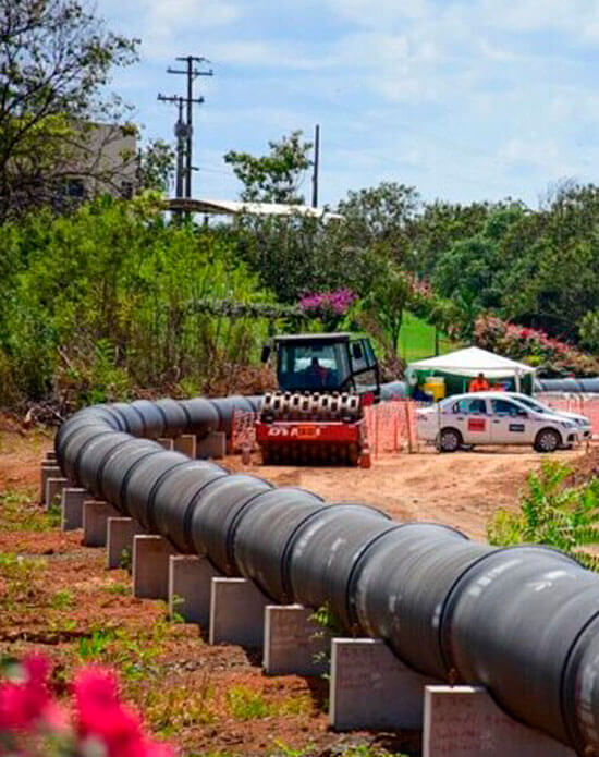 Foto da obra Adutora GV em Governador Valadares/MG