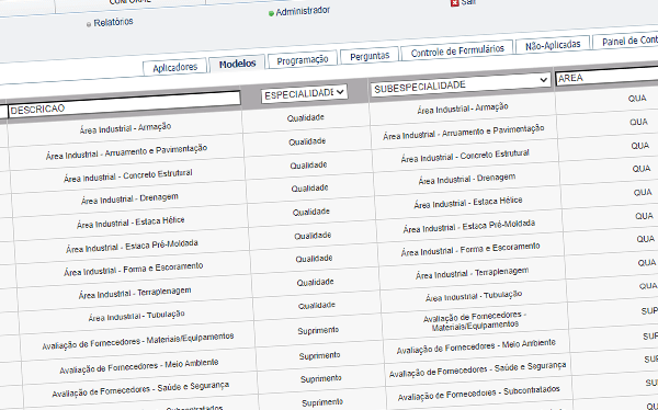 Software de Listas de verificação/Checklist