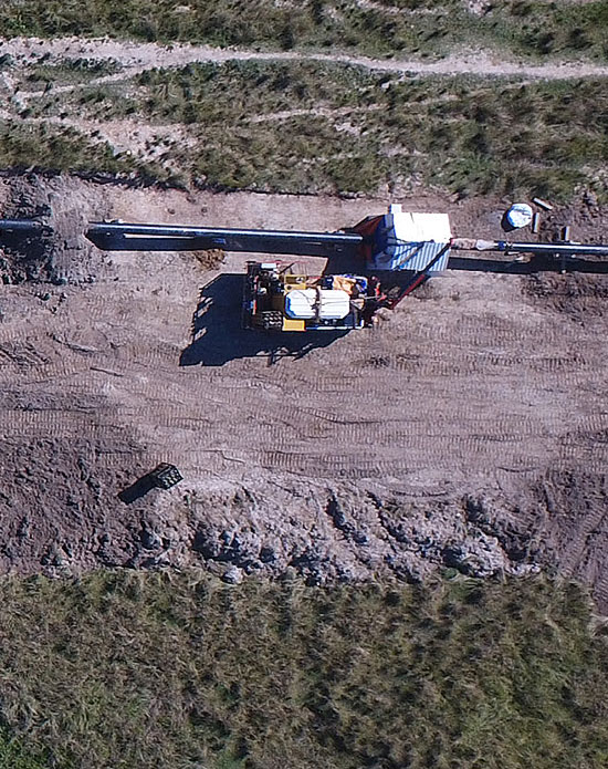 Foto da obra do Gasoducto Sur Peruano